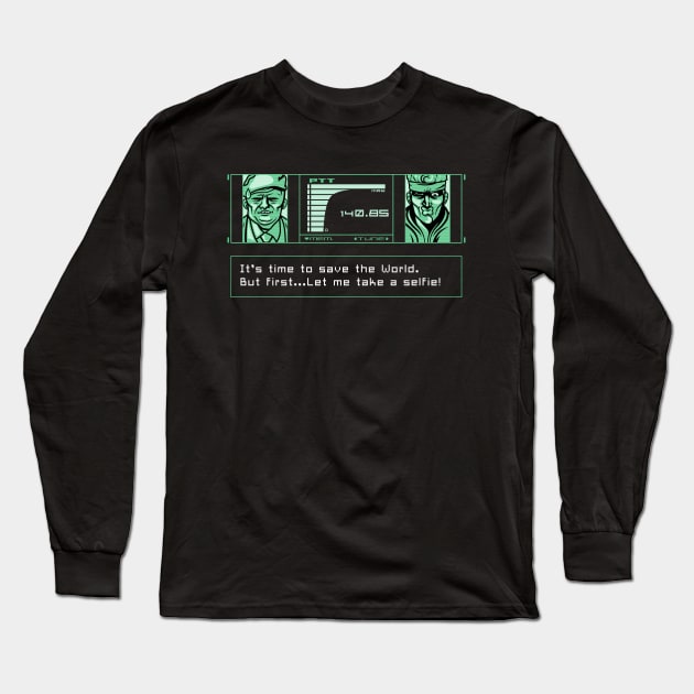 Let me take a codec selfie Long Sleeve T-Shirt by demonigote